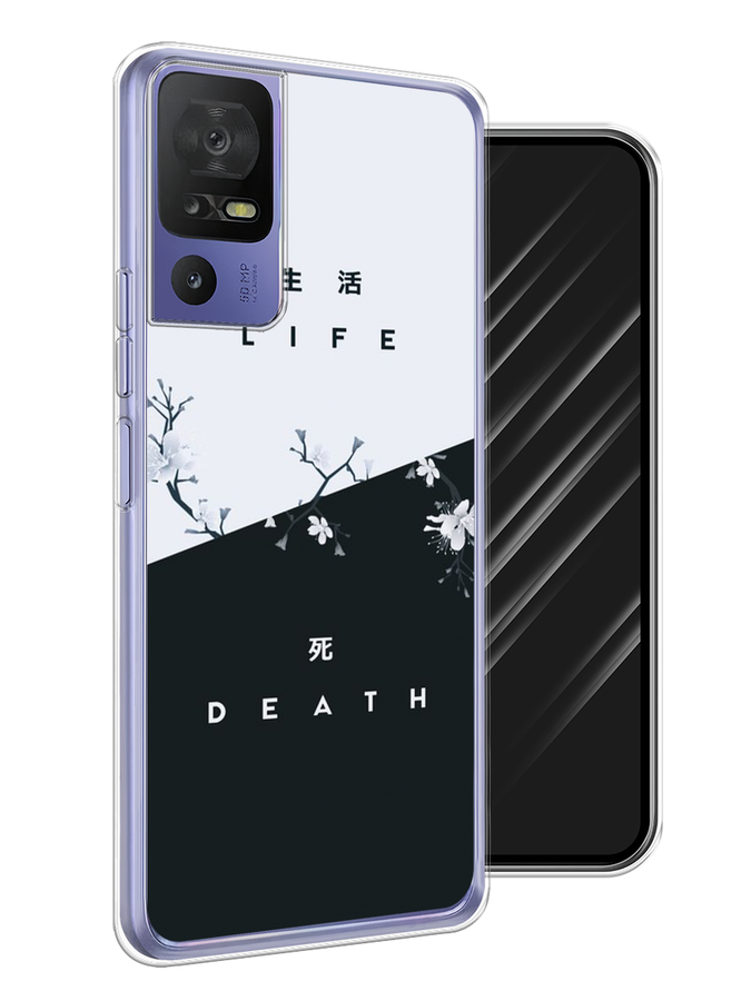 

Чехол Awog на TCL 40 SE "Life and death", Черный;серый, 291550-7