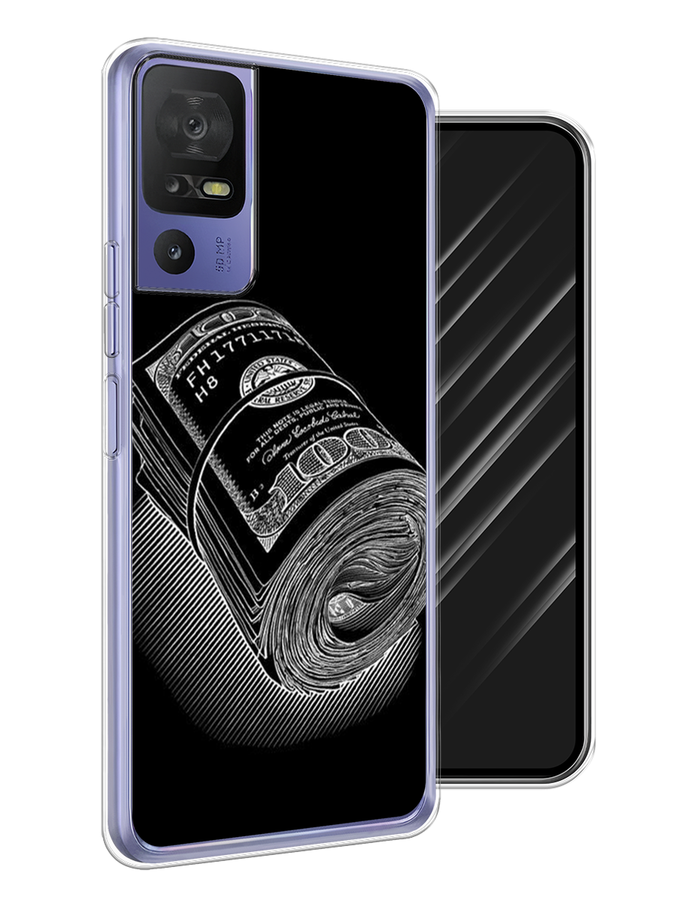 

Чехол Awog на TCL 40 SE "Кубышка денег", Черный;серебристый, 291550-5