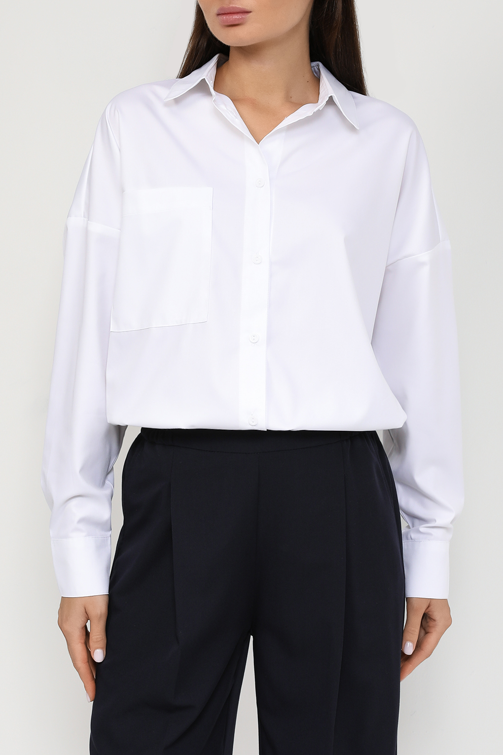 

Рубашка женская Belucci BL23083523MRKT белая L, Белый, BL23083523MRKT