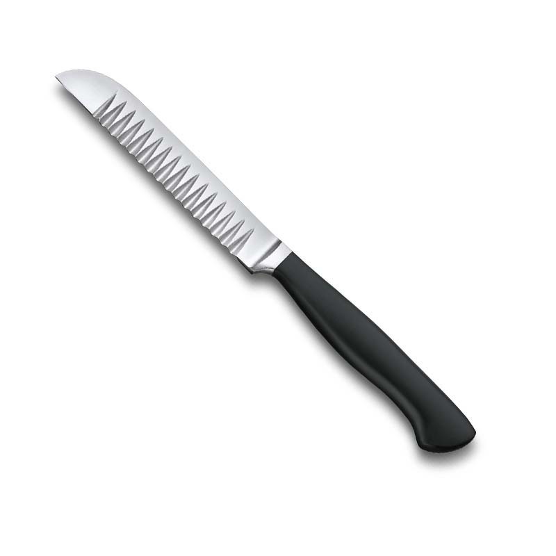

Нож Victorinox, лезвие 15 см, рифленый край черный (7.6053.3)
