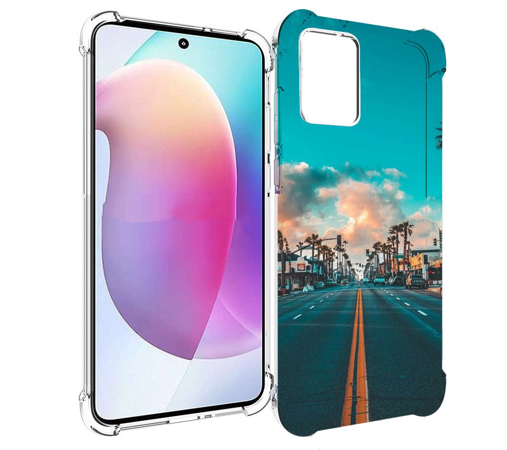 

Чехол MyPads дорога-в-лос-анджелес для Motorola Edge 30 Neo, Прозрачный, Tocco