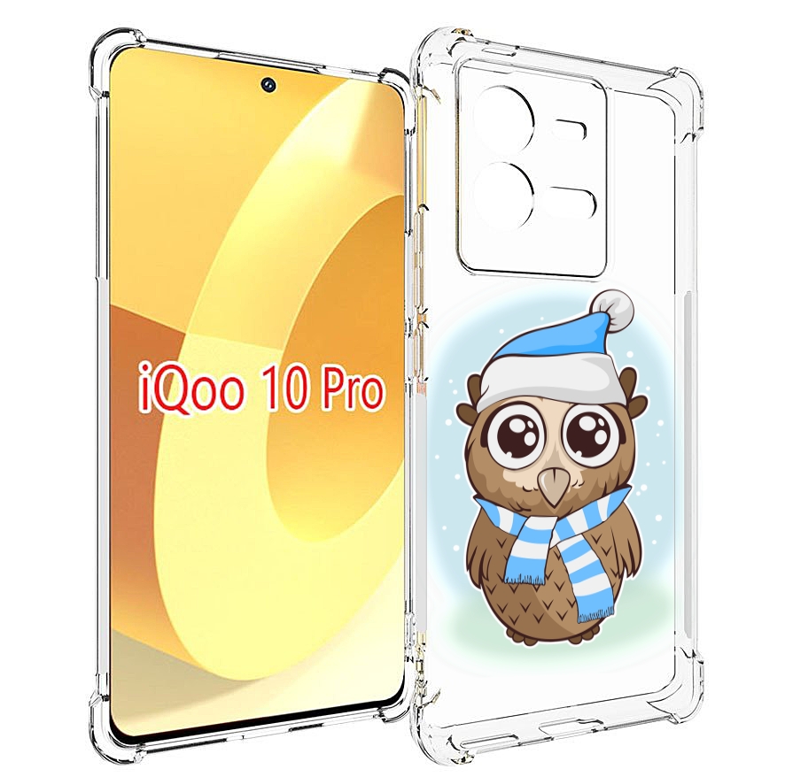 

Чехол MyPads сова-в-шарфике-и-шапке для Vivo iQOO 10 Pro, Прозрачный, Tocco