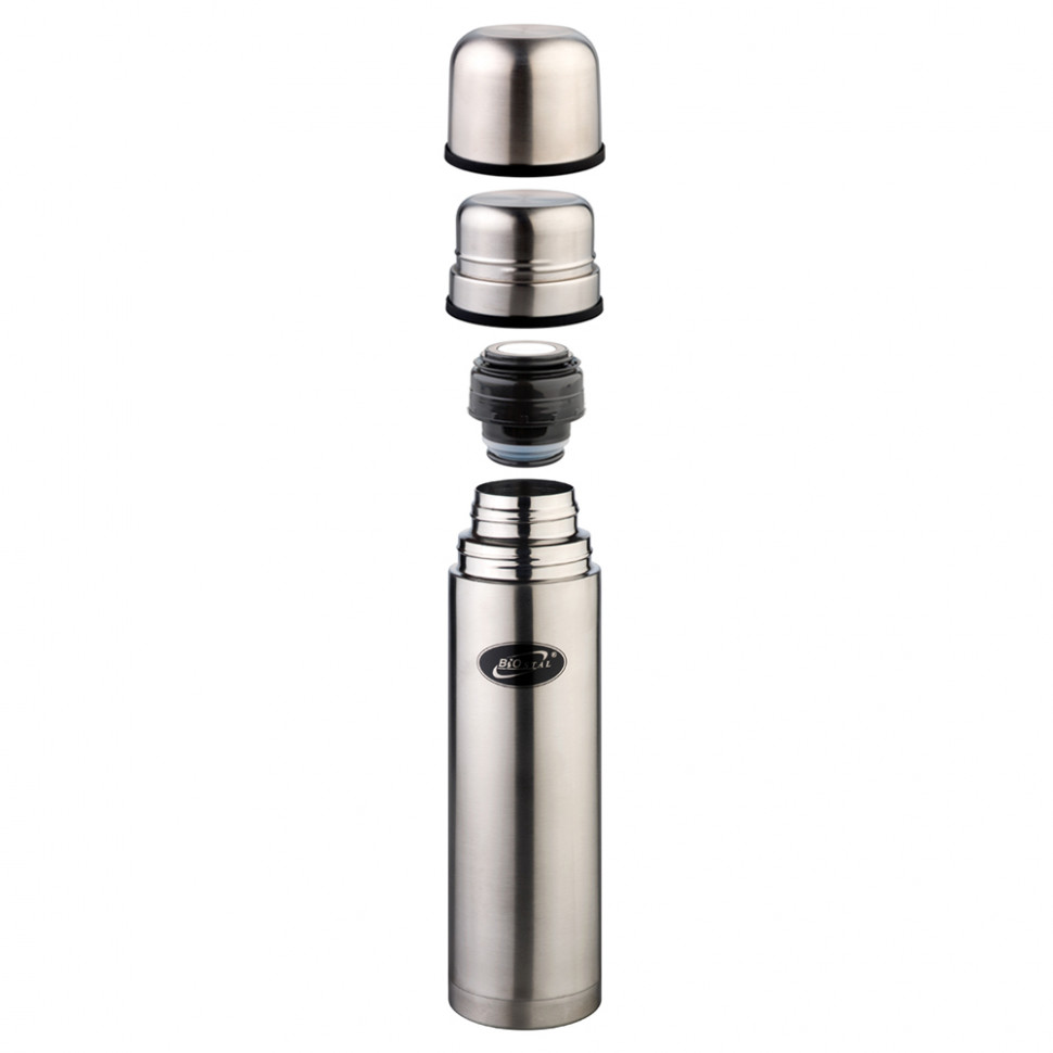 

Термос BIOSTAL NB-750К2 у/г с 2-мя чашками, Серебристый