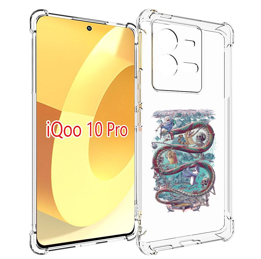 

Чехол MyPads время приключений страшилка для Vivo iQOO 10 Pro, Прозрачный, Tocco