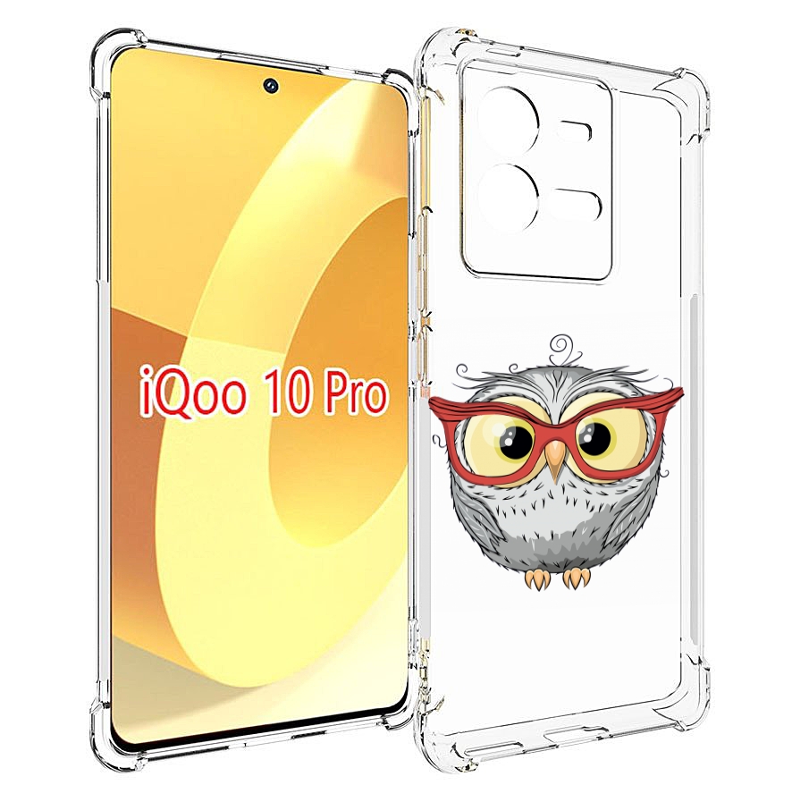 

Чехол MyPads сова-в-красных-очках для Vivo iQOO 10 Pro, Прозрачный, Tocco