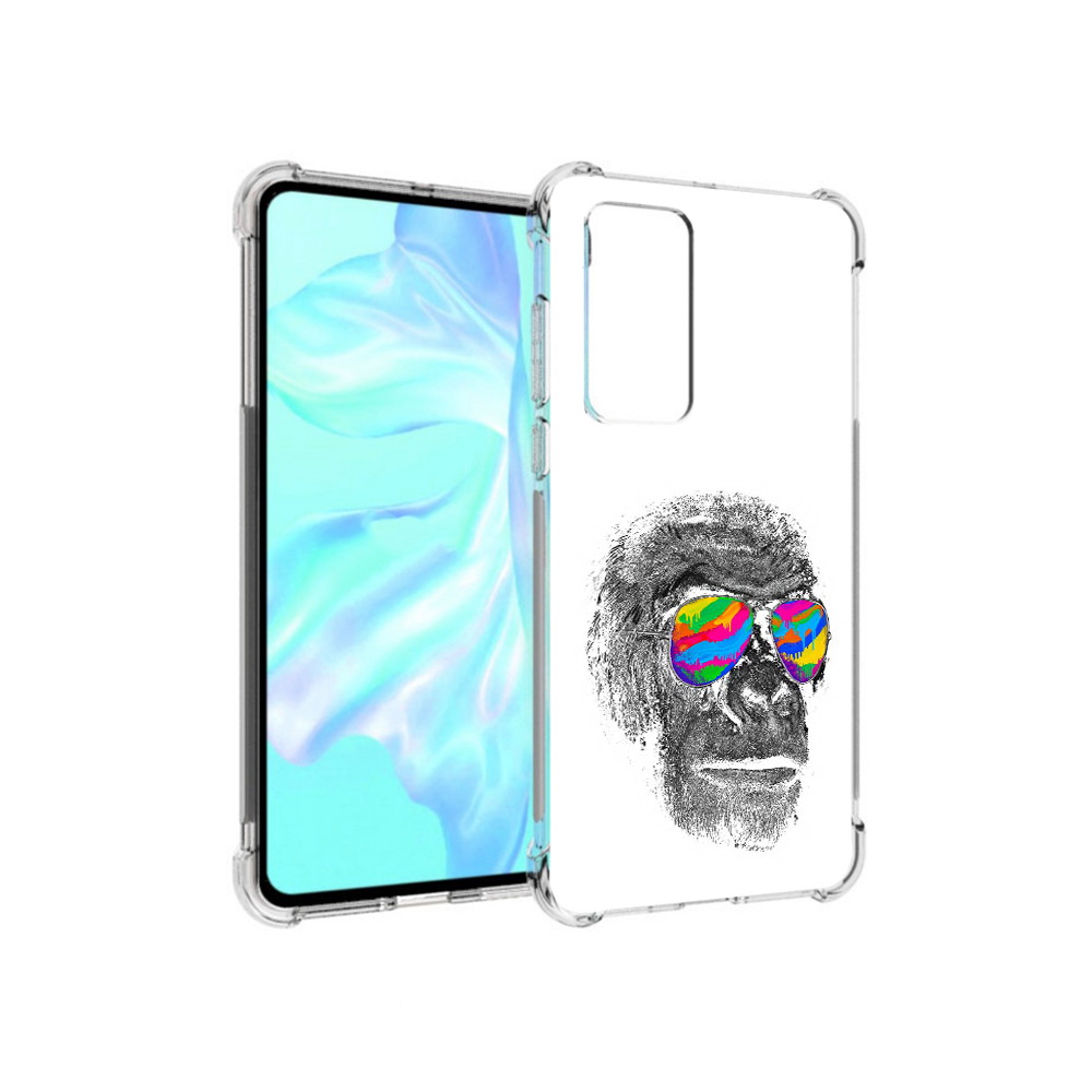 

Чехол MyPads Tocco для Huawei P40 крутая обезьяна в очках, Прозрачный, Tocco
