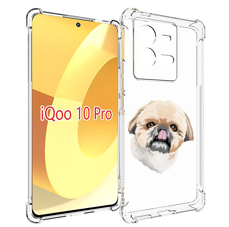 

Чехол MyPads собачка-с-язычком для Vivo iQOO 10 Pro, Прозрачный, Tocco