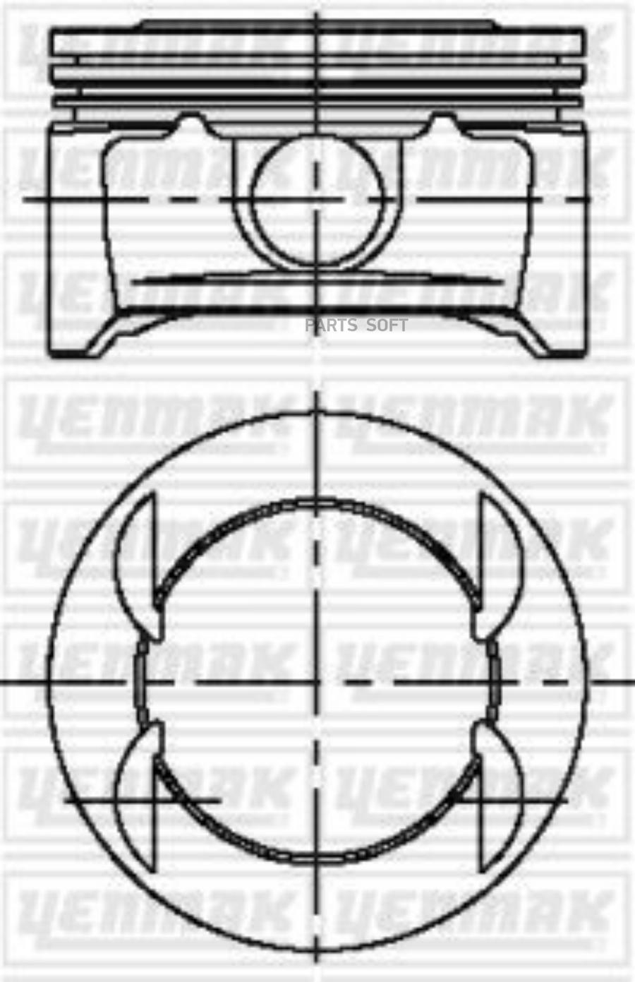 

Поршень Двс С Кольцами Opel Astra/Corsa 1.4 16V X14xe -73.4 1.2X1.2x2 Std 00> YENMAK 31-04