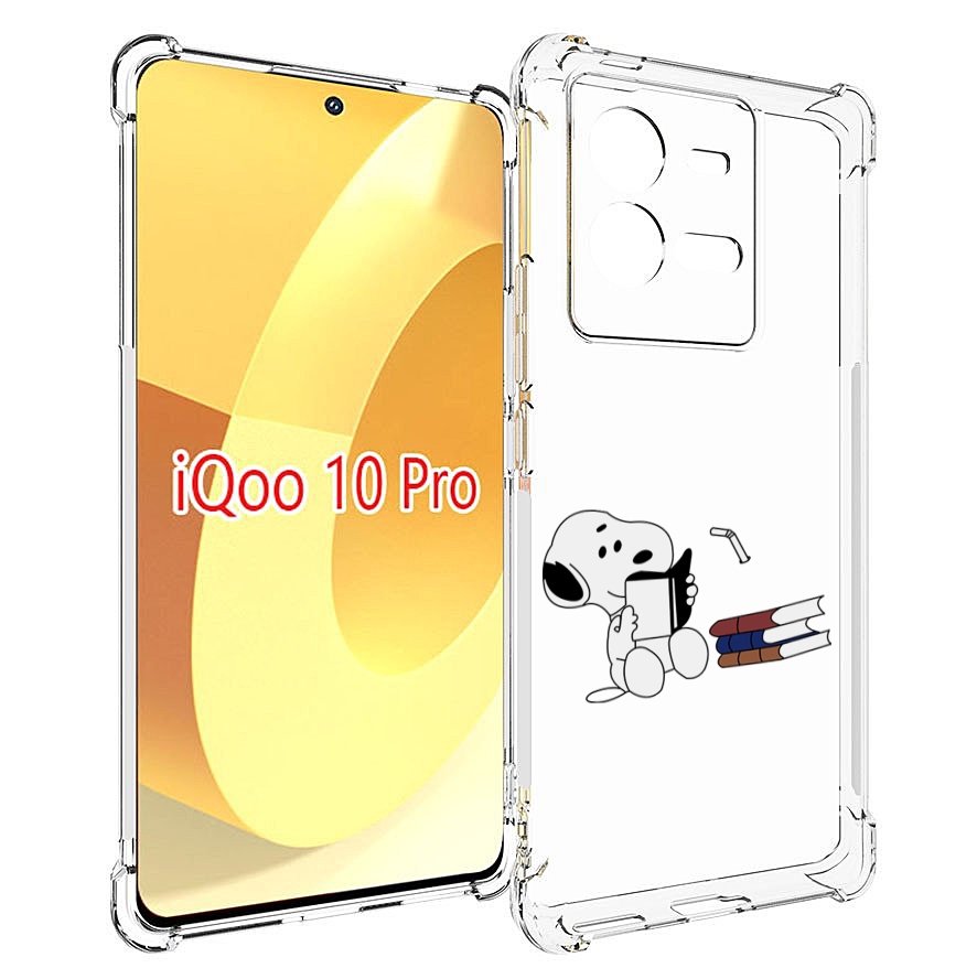 Чехол MyPads собака-с-книжками для Vivo iQOO 10 Pro