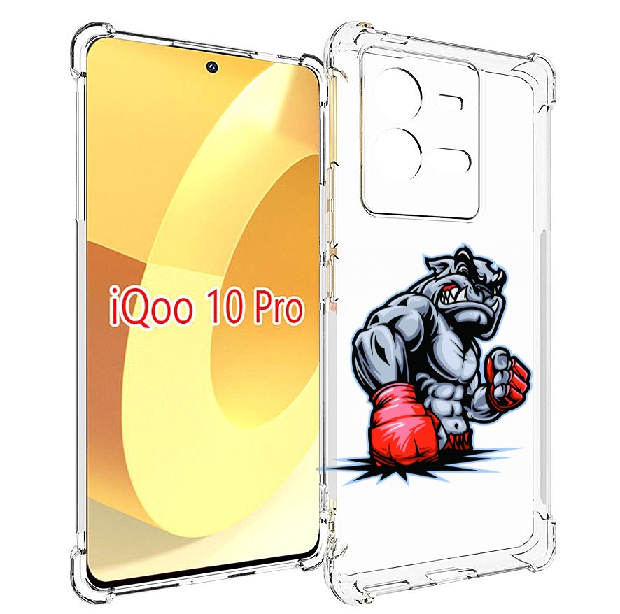 

Чехол MyPads собака-боксер для Vivo iQOO 10 Pro, Прозрачный, Tocco
