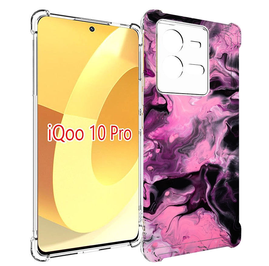 

Чехол MyPads смешивание-фиолетового для Vivo iQOO 10 Pro, Прозрачный, Tocco