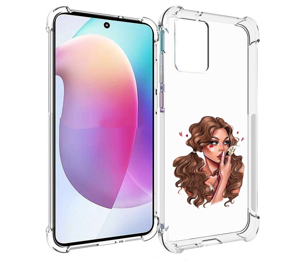 

Чехол MyPads девушка-со-стрелой женский для Motorola Edge 30 Neo, Прозрачный, Tocco
