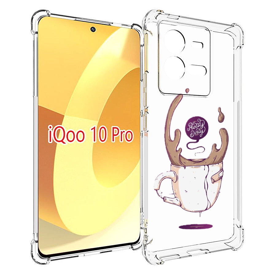 

Чехол MyPads сломанный стаканчик для Vivo iQOO 10 Pro, Прозрачный, Tocco