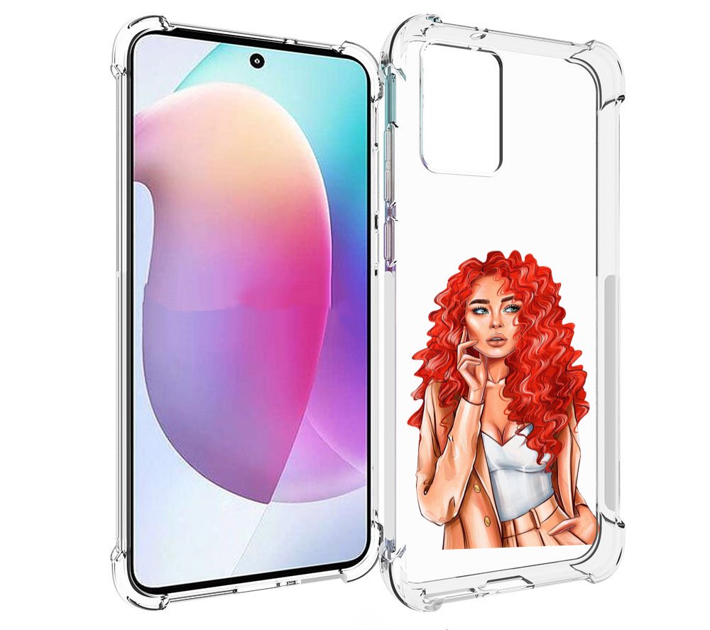 

Чехол MyPads девушка-с-яркими-волосами женский для Motorola Edge 30 Neo, Прозрачный, Tocco
