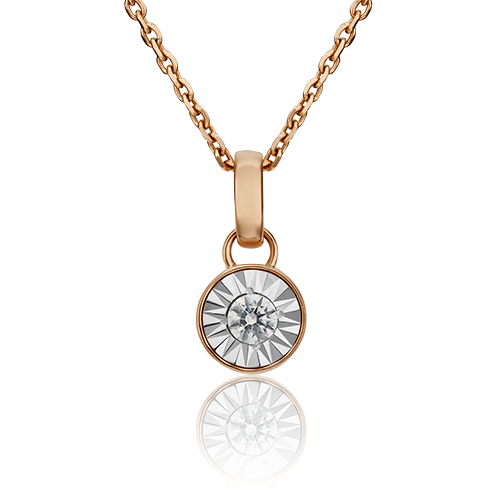 

Кулон из белого золота/красного золота с фианитом PLATINA jewelry 03-3094-00-501-1111-38, 03-3094-00-501-1111-38