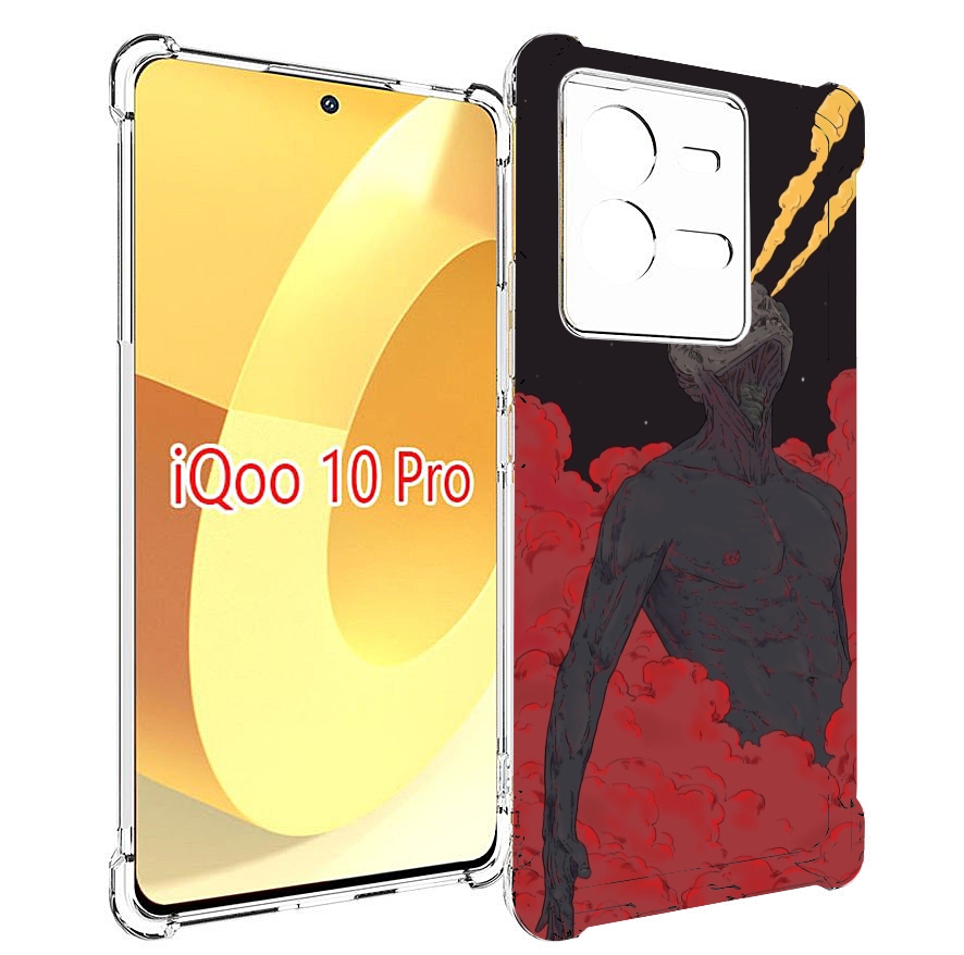 

Чехол MyPads скелет в красном дыму для Vivo iQOO 10 Pro, Прозрачный, Tocco
