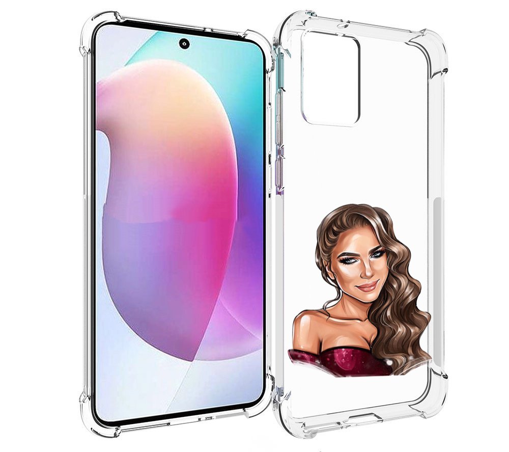 

Чехол MyPads девушка-с-улыбкой женский для Motorola Edge 30 Neo, Прозрачный, Tocco