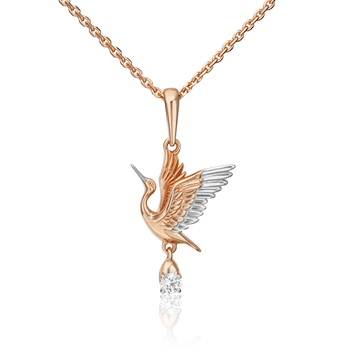 

Кулон из красного золота с фианитом PLATINA jewelry 03-3079-00-401-1110-03, 03-3079-00-401-1110-03