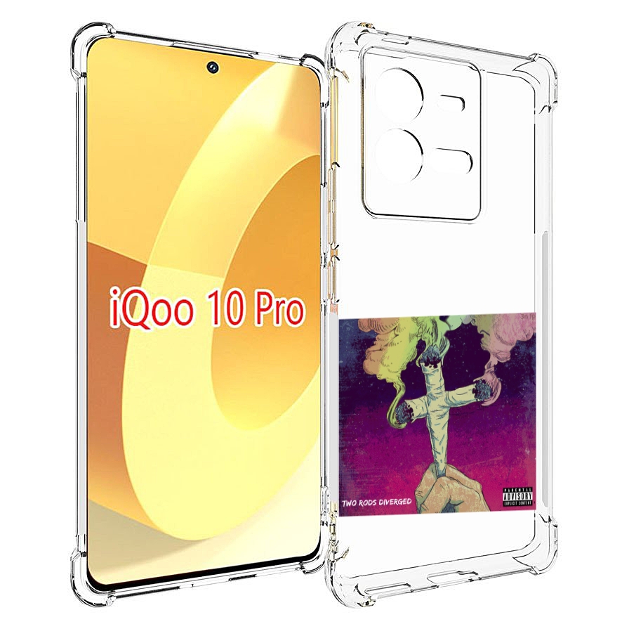 

Чехол MyPads сигаретный крест для Vivo iQOO 10 Pro, Прозрачный, Tocco