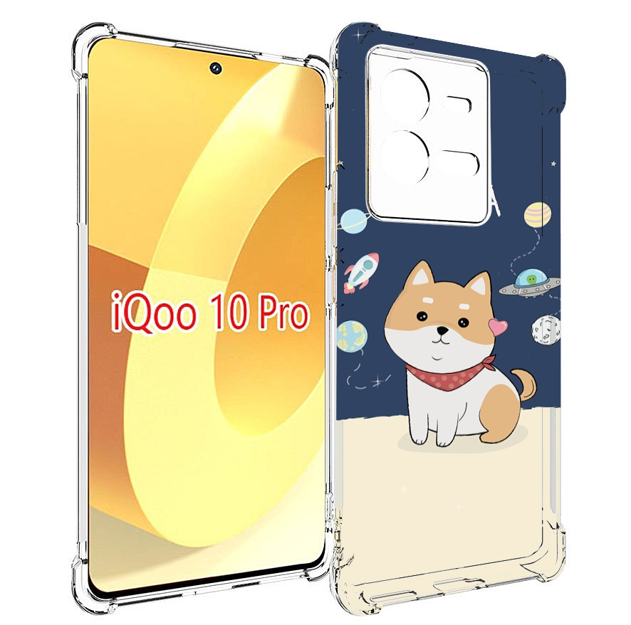 

Чехол MyPads сиба-шиба-ину для Vivo iQOO 10 Pro, Прозрачный, Tocco