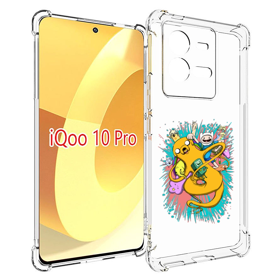 

Чехол MyPads время приключений рисунок для Vivo iQOO 10 Pro, Прозрачный, Tocco