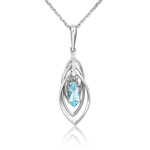 

Кулон из белого золота с топазом PLATINA jewelry 03-3055-00-201-1120-57, 03-3055-00-201-1120-57