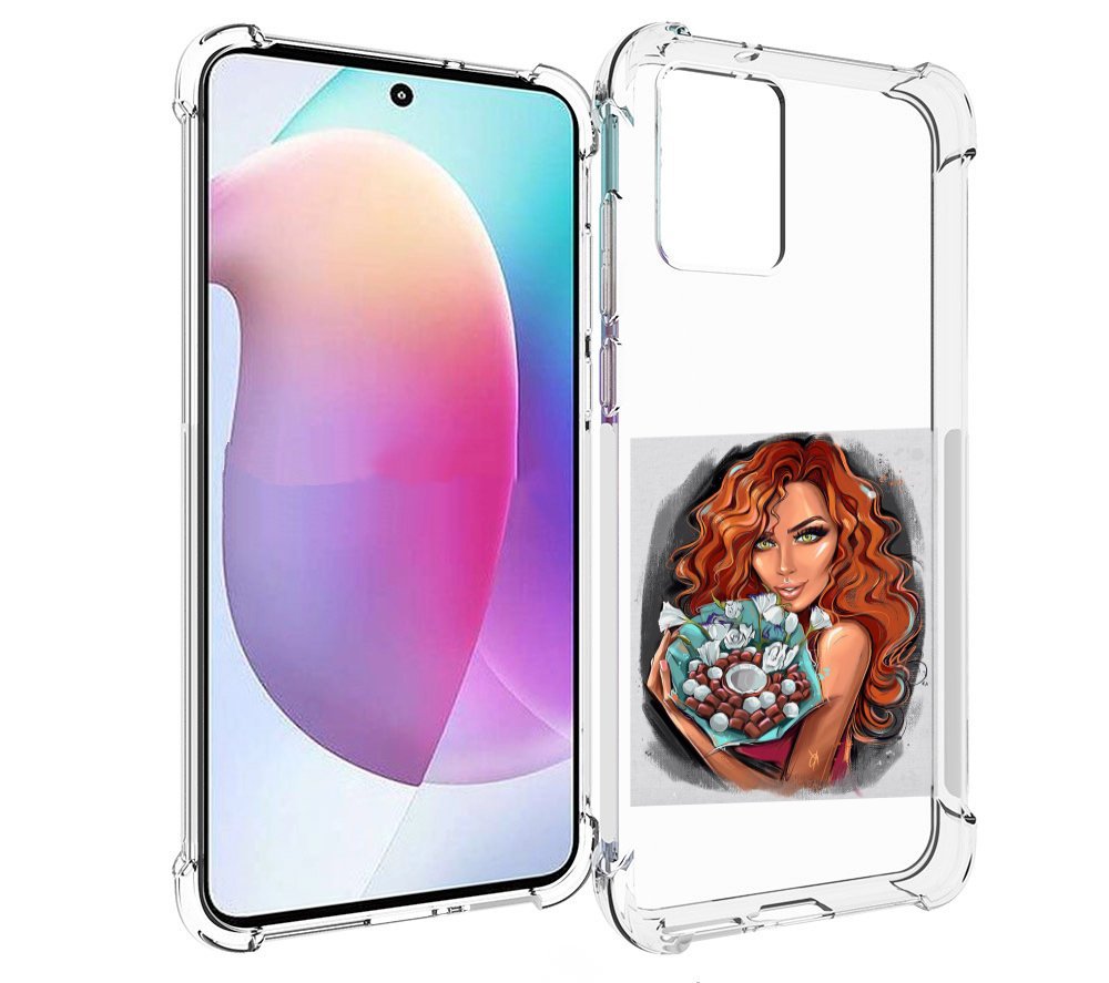 

Чехол MyPads девушка-с-кокосовым-букетом женский для Motorola Edge 30 Neo, Прозрачный, Tocco