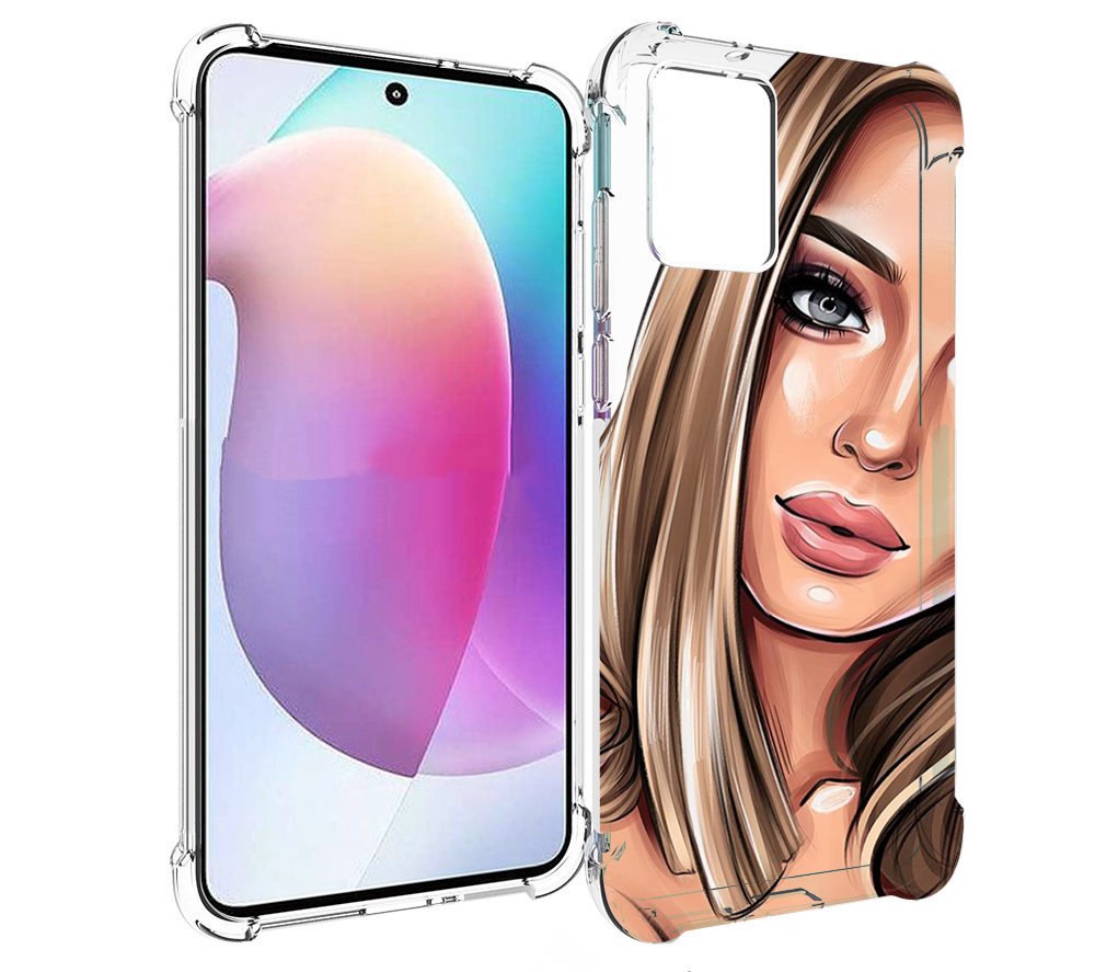 

Чехол MyPads девушка-с-каре женский для Motorola Edge 30 Neo, Прозрачный, Tocco