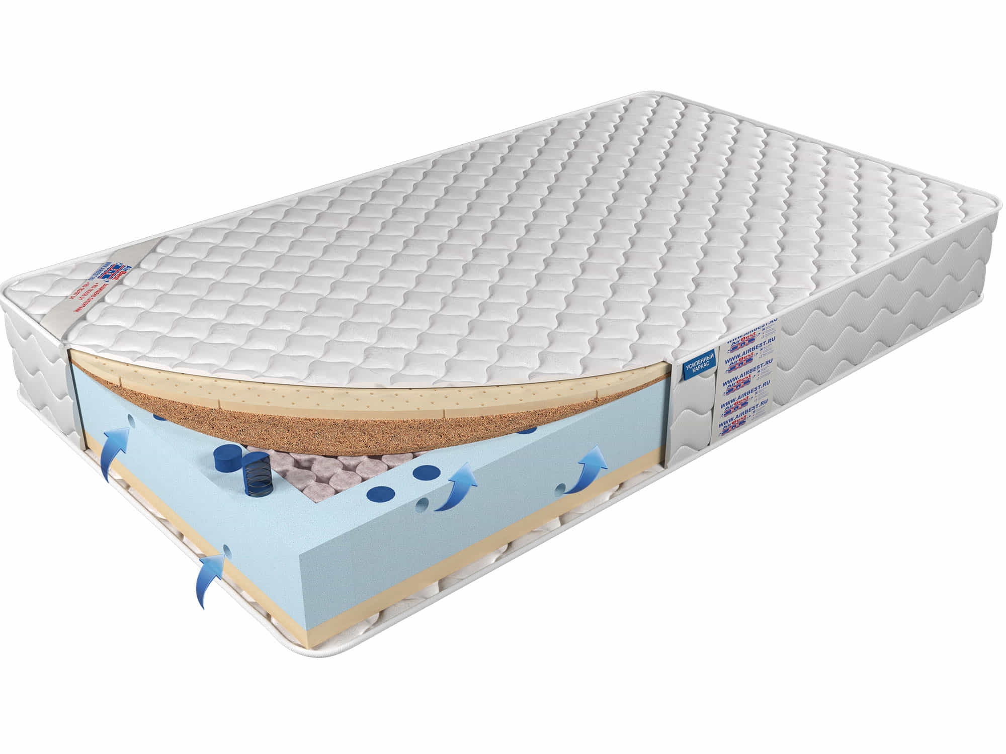 

Матрас Airbest Another s1000 180x190x23, Белый, Матрас Airbest Another s1000