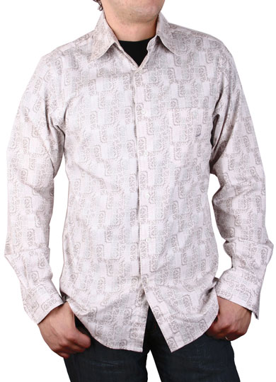 Рубашка мужская Maestro Pattern 3 бежевая 43/182-188