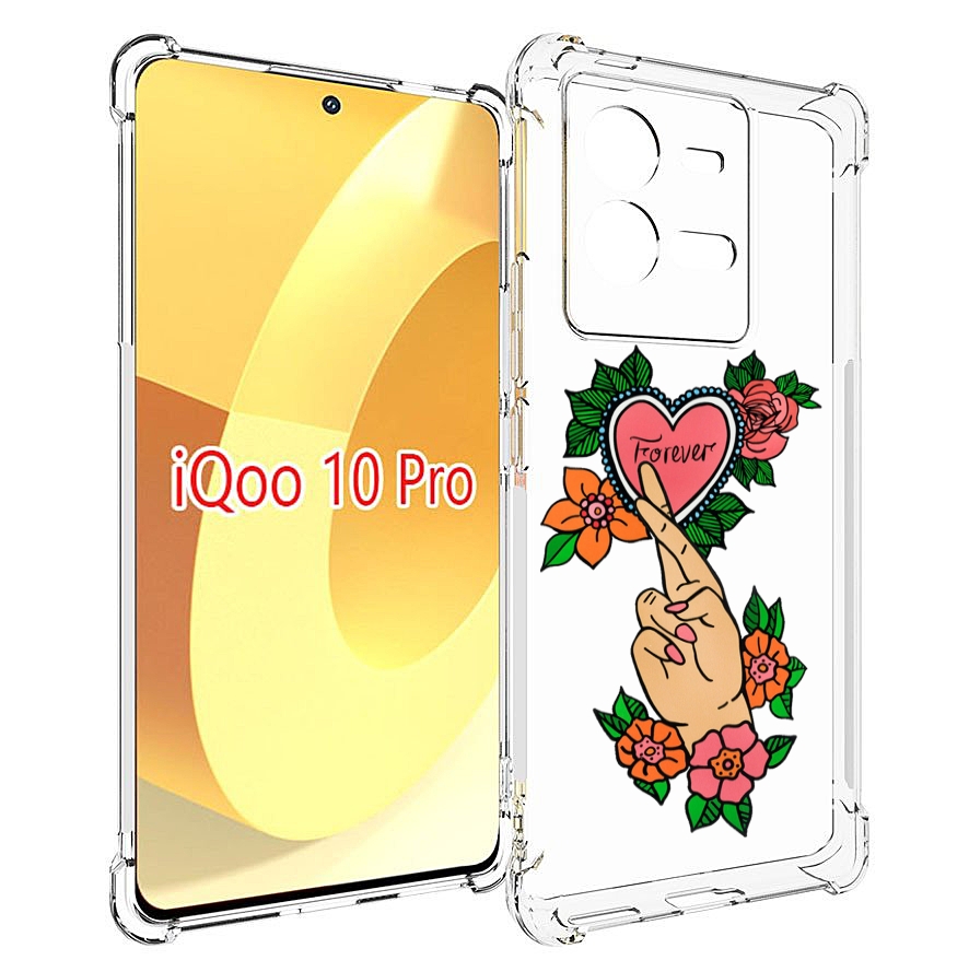 

Чехол MyPads ручки-навсегда женский для Vivo iQOO 10 Pro, Прозрачный, Tocco