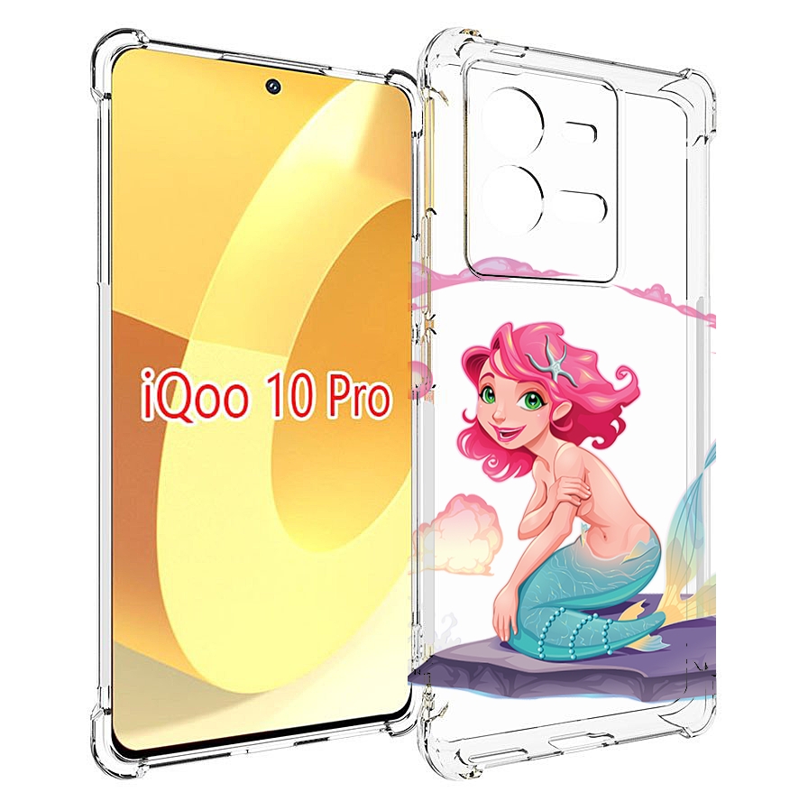 

Чехол MyPads русалочка для Vivo iQOO 10 Pro, Прозрачный, Tocco