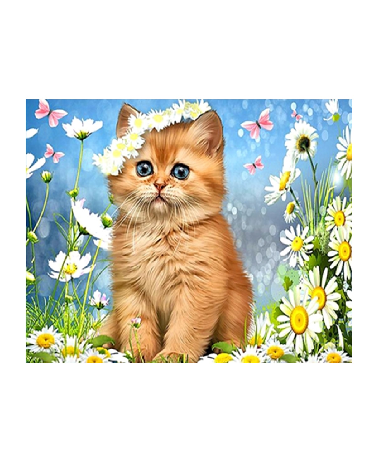 

Алмазная мозаика картина стразами Рыжий котик, 15х20 см 50966 00117065, Рыжий котик