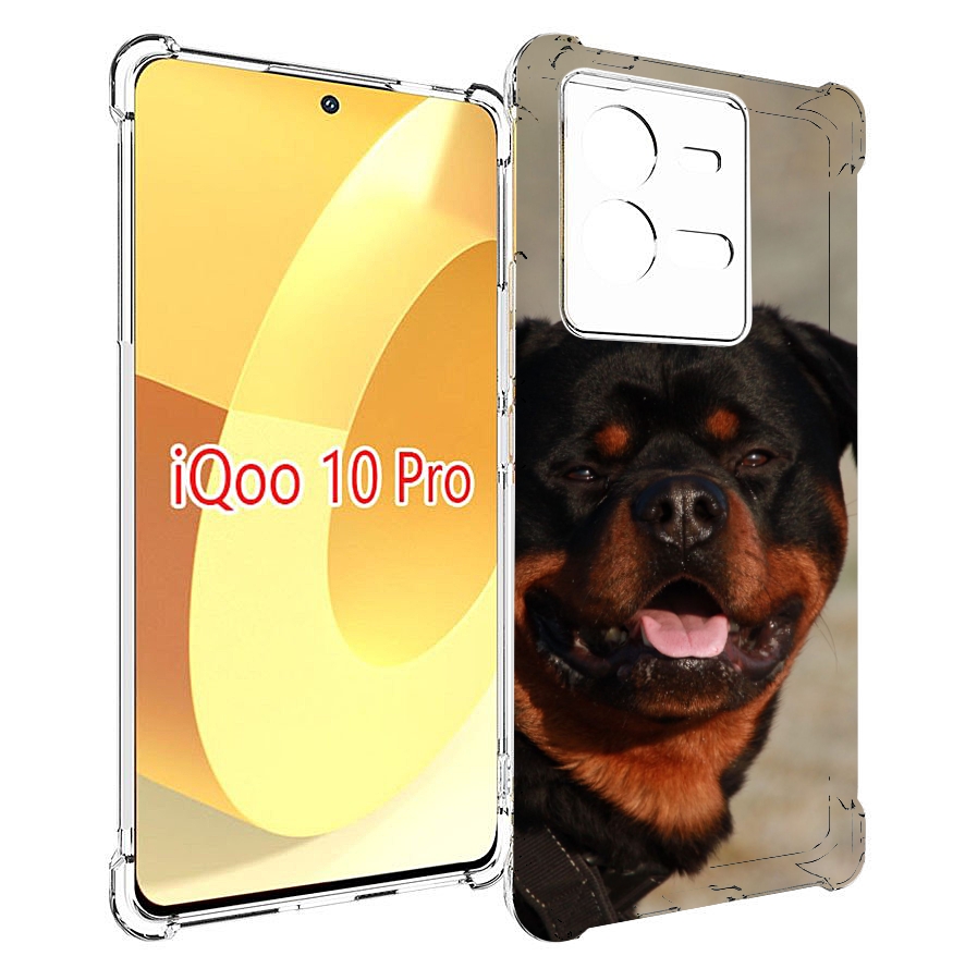 

Чехол MyPads ротвеллер 2 для Vivo iQOO 10 Pro, Прозрачный, Tocco
