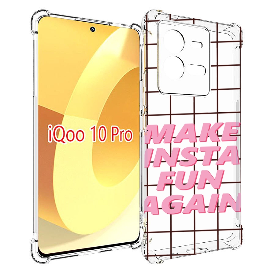

Чехол MyPads розовая-надпись-про для Vivo iQOO 10 Pro, Прозрачный, Tocco
