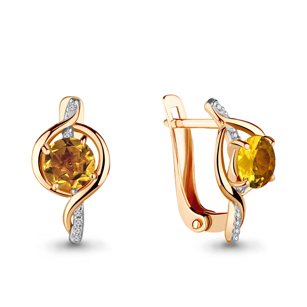 

Серьги из серебра с фианитом Aquamarine 4405306А_925_з, 4405306А_925_з