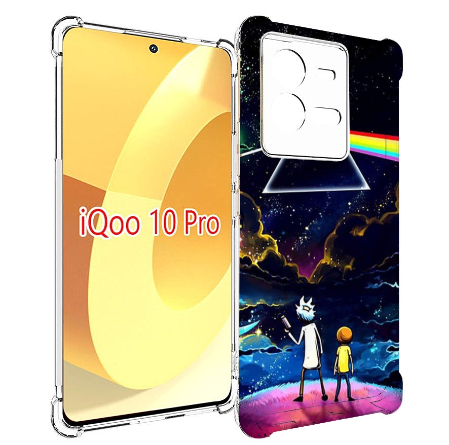 

Чехол MyPads рик и морти в космосе для Vivo iQOO 10 Pro, Прозрачный, Tocco