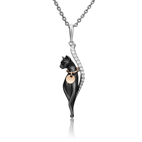 

Кулон из красного золота/белого золота с фианитом PLATINA jewelry 03-2956-01-401-1111-48, 03-2956-01-401-1111-48