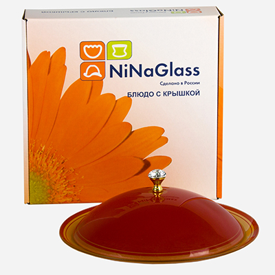 фото Блюдо для блинов с крышкой ninaglass 85-256-26,5 см. сенти