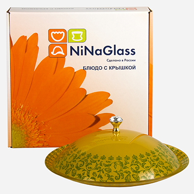 фото Блюдо для блинов с крышкой ninaglass85-252-26,5 см. лоретта