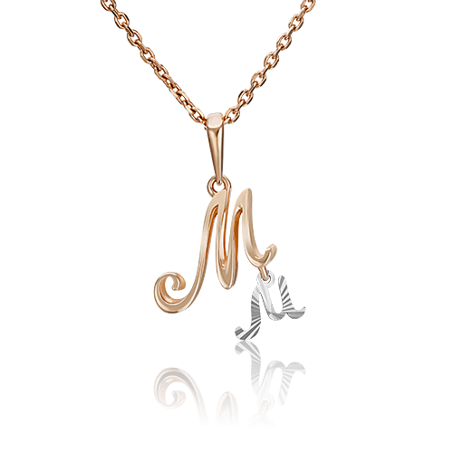 

Кулон из белого золота/красного золота PLATINA jewelry 03-2950-М-000-1111, 03-2950-М-000-1111