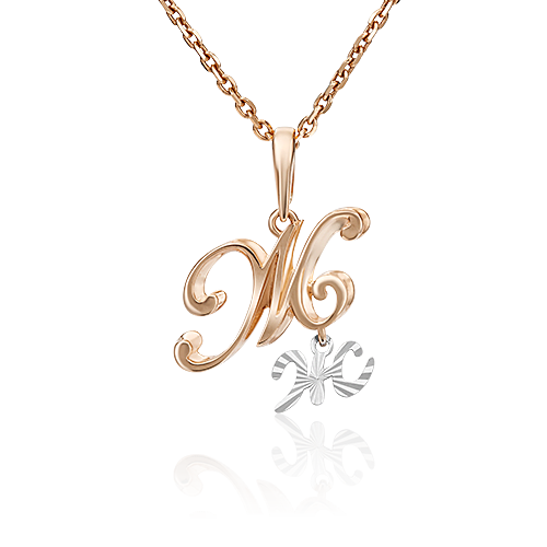 

Кулон из белого золота/красного золота PLATINA jewelry 03-2950-Ж-000-1111, 03-2950-Ж-000-1111