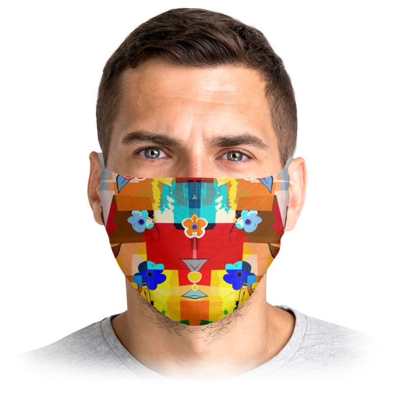 

Многоразовая маска Printio Abstract design разноцветная S, Abstract design