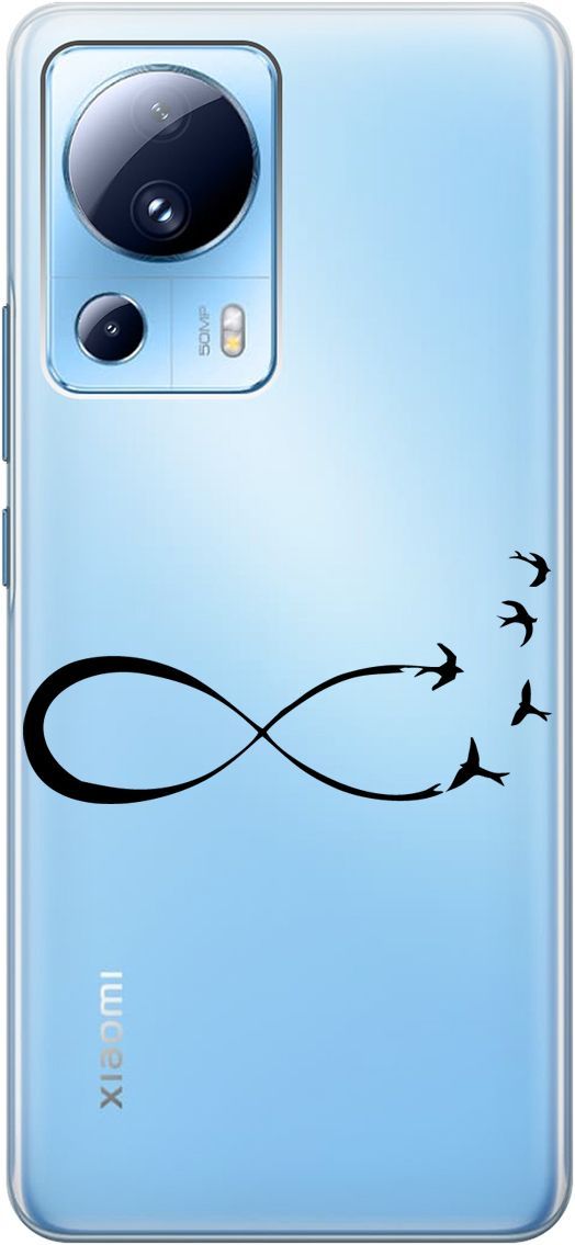 

Силиконовый чехол на Xiaomi 13 Lite "Infinity" прозрачный, Прозрачный;черный, 158514