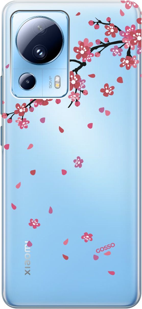 

Силиконовый чехол на Xiaomi 13 Lite "Sakura" прозрачный, Прозрачный;коричневый, 158513