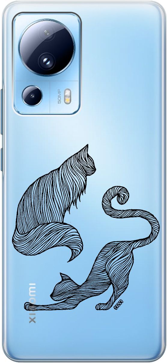 

Силиконовый чехол на Xiaomi 13 Lite "Lazy Cats" прозрачный, Прозрачный;серый, 158513