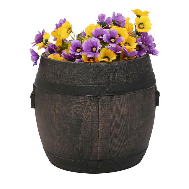 фото Цветочный горшок roto planter barrel bolero м 6168 дуб