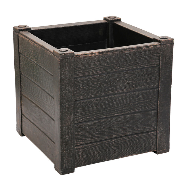 фото Маленький ящик для растений roto planter teak s 6158