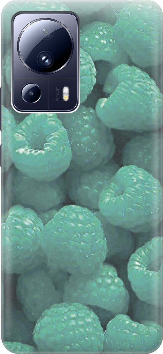 

Силиконовый чехол на Xiaomi 13 Lite "Бирюзовая малина", Бирюзовый;черный, 158511