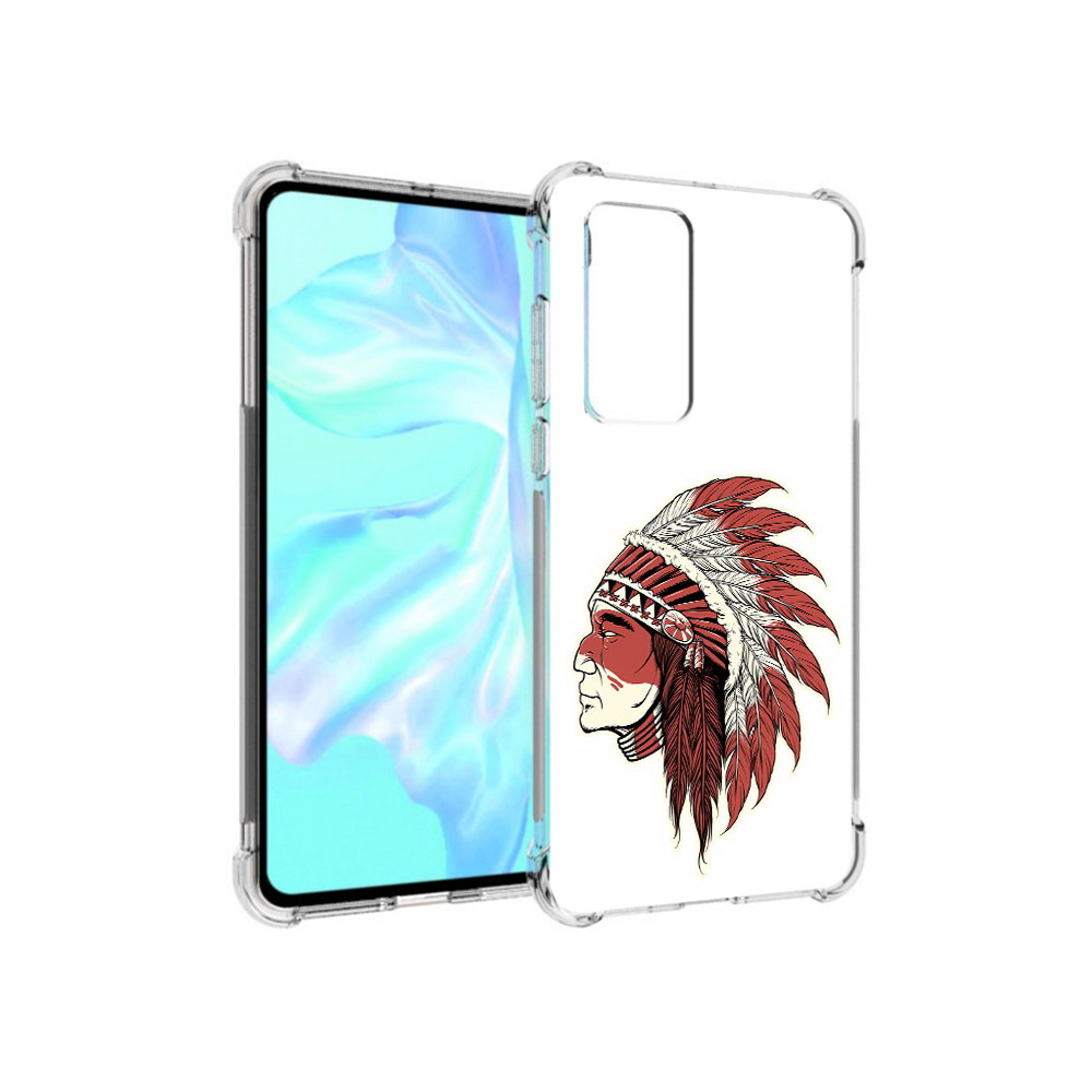 

Чехол MyPads Tocco для Huawei P40 красный индеец, Прозрачный, Tocco